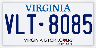 VA license plate VLT8085