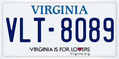 VA license plate VLT8089