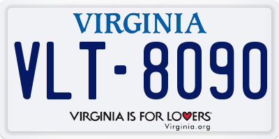 VA license plate VLT8090