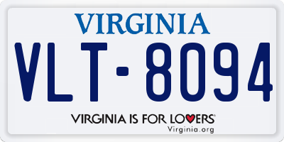 VA license plate VLT8094