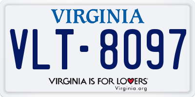 VA license plate VLT8097