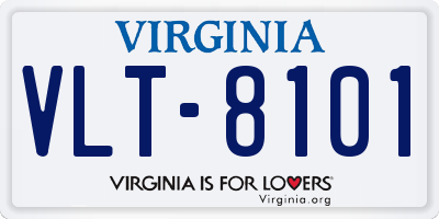 VA license plate VLT8101