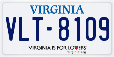 VA license plate VLT8109