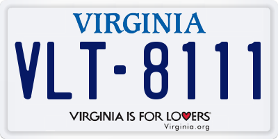 VA license plate VLT8111