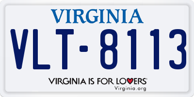 VA license plate VLT8113