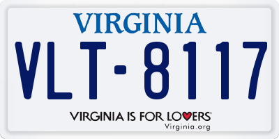 VA license plate VLT8117