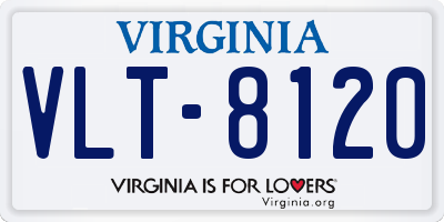 VA license plate VLT8120