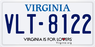 VA license plate VLT8122