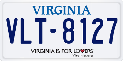 VA license plate VLT8127