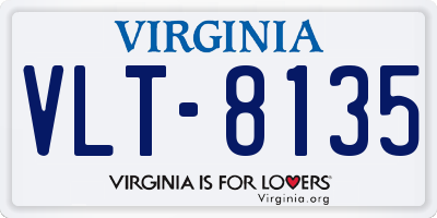 VA license plate VLT8135