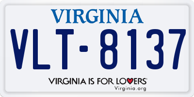 VA license plate VLT8137