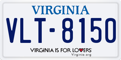 VA license plate VLT8150