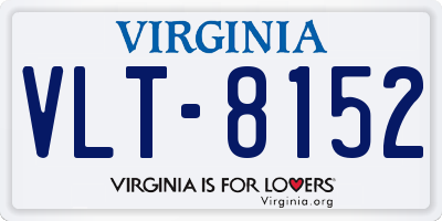 VA license plate VLT8152
