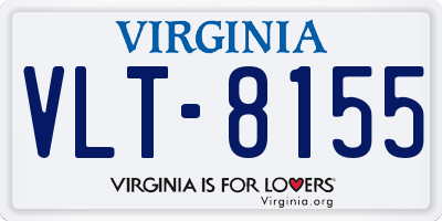 VA license plate VLT8155