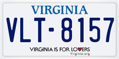 VA license plate VLT8157