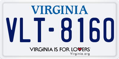 VA license plate VLT8160