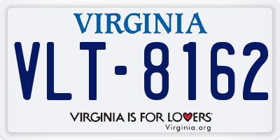 VA license plate VLT8162