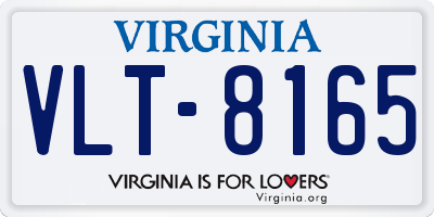 VA license plate VLT8165