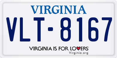 VA license plate VLT8167