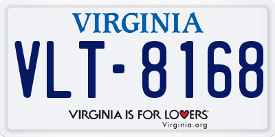 VA license plate VLT8168