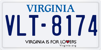 VA license plate VLT8174