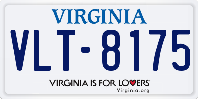 VA license plate VLT8175