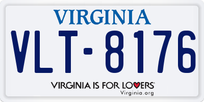 VA license plate VLT8176