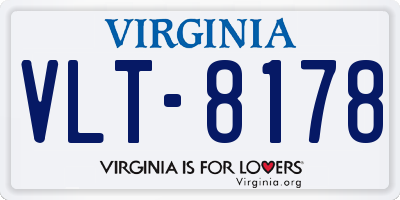 VA license plate VLT8178