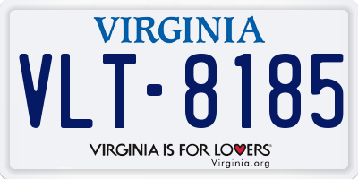 VA license plate VLT8185
