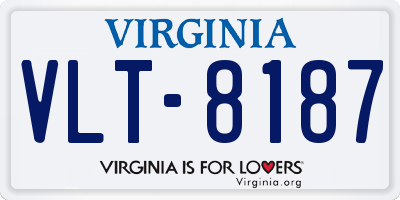 VA license plate VLT8187