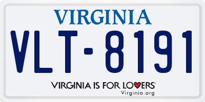 VA license plate VLT8191