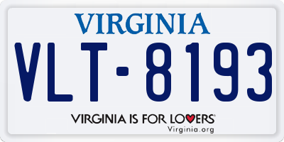 VA license plate VLT8193