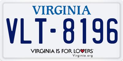 VA license plate VLT8196