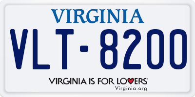 VA license plate VLT8200