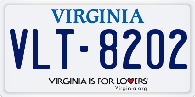 VA license plate VLT8202