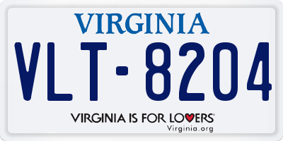 VA license plate VLT8204
