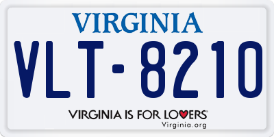 VA license plate VLT8210
