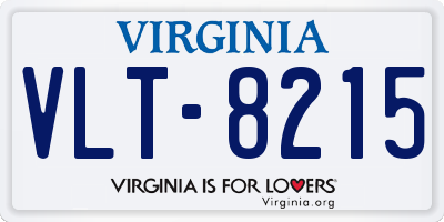 VA license plate VLT8215