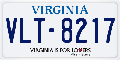 VA license plate VLT8217