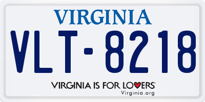 VA license plate VLT8218