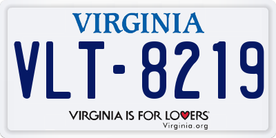 VA license plate VLT8219