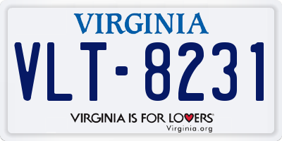 VA license plate VLT8231