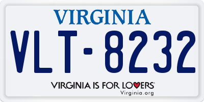 VA license plate VLT8232