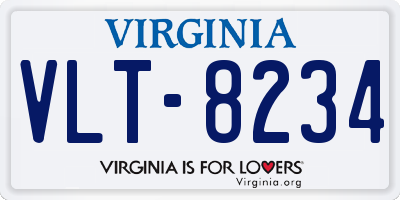 VA license plate VLT8234