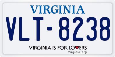 VA license plate VLT8238