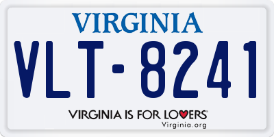 VA license plate VLT8241