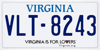 VA license plate VLT8243