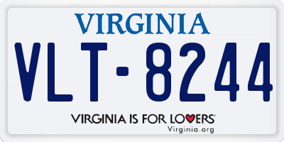 VA license plate VLT8244