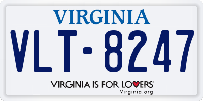 VA license plate VLT8247
