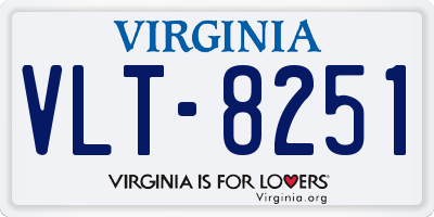 VA license plate VLT8251
